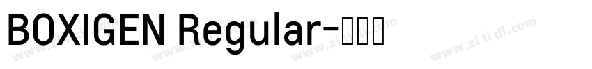 BOXIGEN Regular字体转换